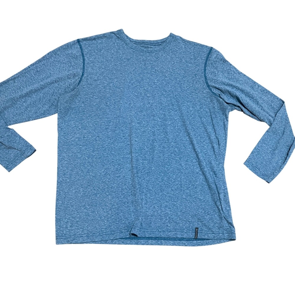 Columbia Omni-Wick Blue Heather Long Sleeve‎ Shirt Men's XL Gorpcore Hiking Top